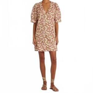 Marie Oliver Women’s Ola Dress In Everglade Patchwork Puff Sleeve Size XS